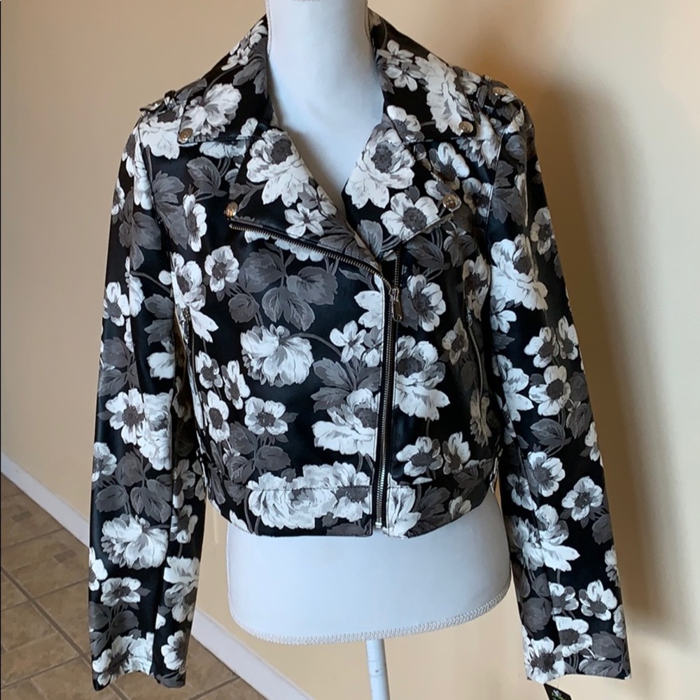 Sam Edelman vegan leather moto jacket size large